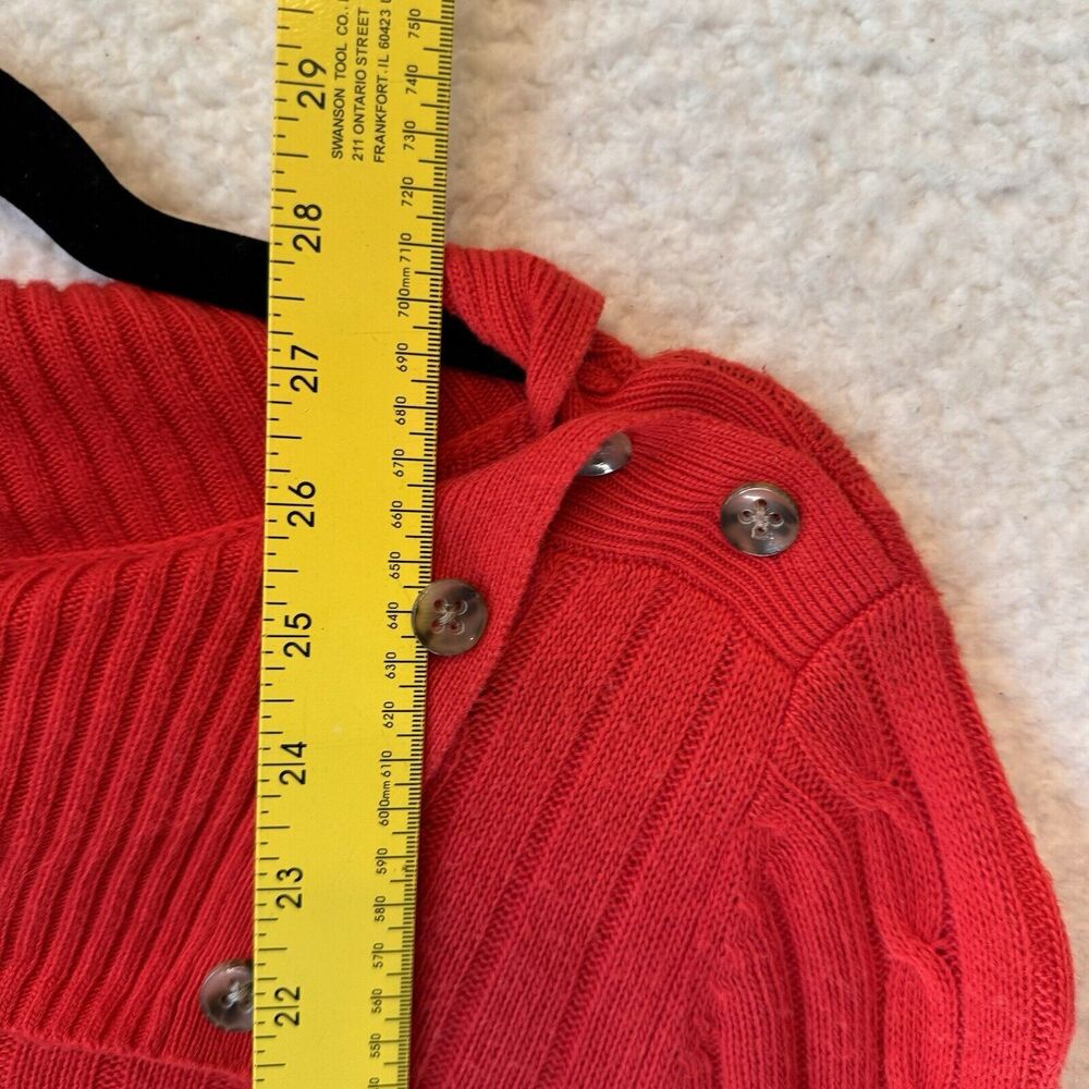 Tommy Hilfiger M Red Cable Knit Viscose Blend Sweater‎ - Picture 10 of 10